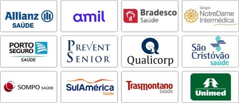 ALLIANZ ; AMIL;BRADESCO;INTERMEDICA;PORTO SEGURO; PREVENT SENIOR,